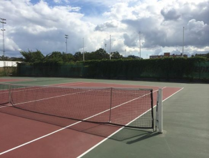 Inlägget handlar om idrottspsykologi och inställningen till träning och därför passar det bra att inkludera en bild på en tennisbana